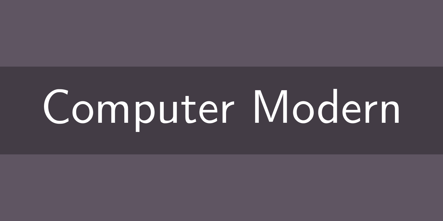 Przykładowa czcionka Computer Modern #1